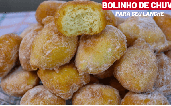 Bolinho de Chuva Sequinho para Lanche ou café.