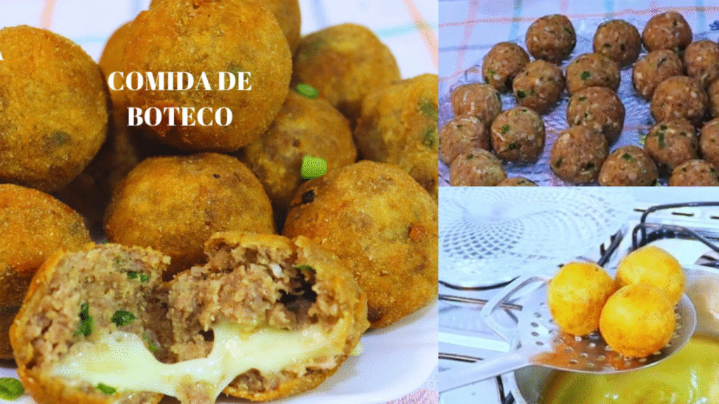 Bolinhos de Carne Moída Recheados com Queijo: Crocância e Sabor de Boteco em Casa