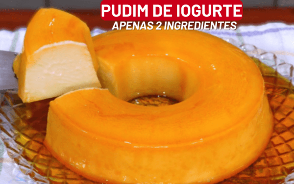 Pudim de Iogurte Natural com Apenas 2 Ingredientes.