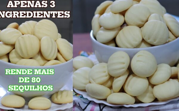 Sequilhos de leite condensado com apenas 3 ingredientes.