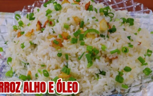 ARROZ DE ALHO SIMPLES E SABOROSO: ALMOÇO OU JANTAR.