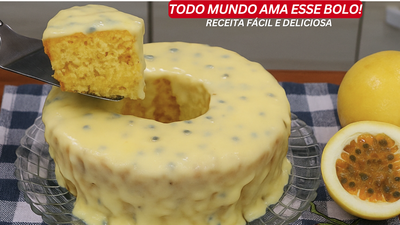 Bolo Gelado de Maracujá com Cobertura Cremosa: Uma Receita Fácil, Econômica e de Dar Água na Boca!