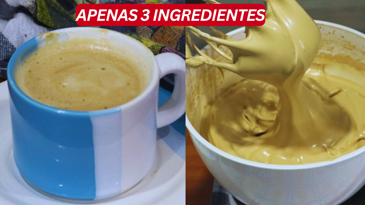 CAFÉ CREMOSO COM 3 INGREDIENTES – Receita Fácil, Econômica, Rápida e Deliciosa para o Dia a Dia