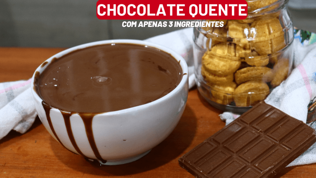chocolate quente cremoso com apenas 3 ingredientes