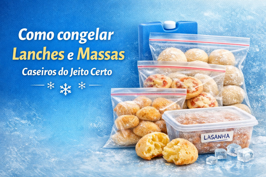 Descubra quais massas e lanches caseiros podem ser congelados, quais não devem ir ao freezer e como congelar do jeito certo sem perder qualidade.