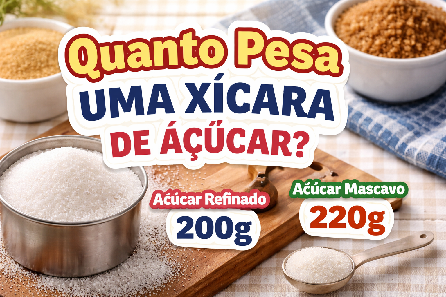 Quanto Pesa Uma Xícara de Açúcar? Veja as Medidas em Gramas